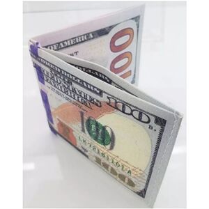 Stylish Gray Bifold 100 Print Wallet Everyday Utility Unisex Streetwear Modern
